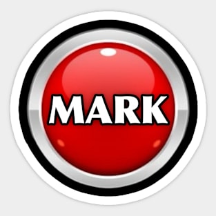 Mark button Sticker